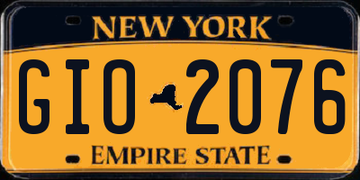 NY license plate GIO2076