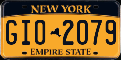 NY license plate GIO2079