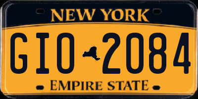 NY license plate GIO2084