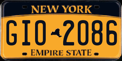 NY license plate GIO2086