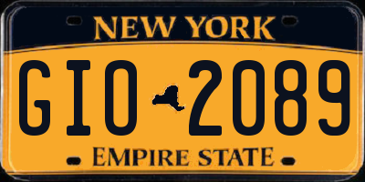 NY license plate GIO2089