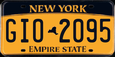 NY license plate GIO2095