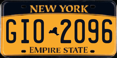 NY license plate GIO2096