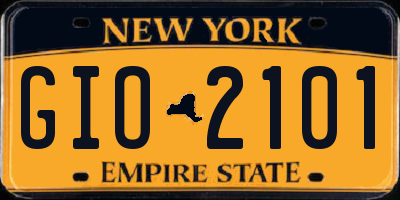NY license plate GIO2101