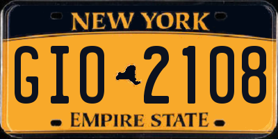 NY license plate GIO2108