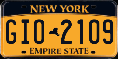 NY license plate GIO2109