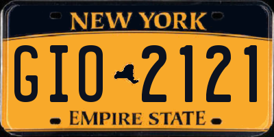 NY license plate GIO2121