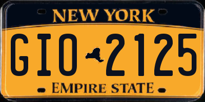 NY license plate GIO2125