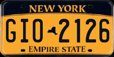 NY license plate GIO2126