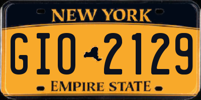 NY license plate GIO2129