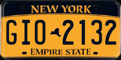 NY license plate GIO2132