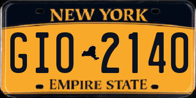 NY license plate GIO2140
