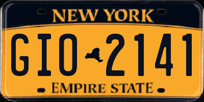 NY license plate GIO2141