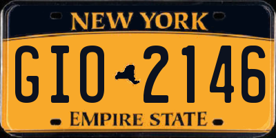 NY license plate GIO2146