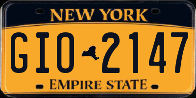 NY license plate GIO2147