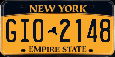 NY license plate GIO2148