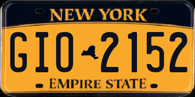 NY license plate GIO2152