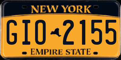 NY license plate GIO2155