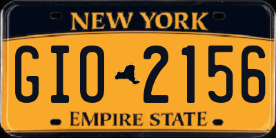 NY license plate GIO2156