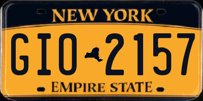 NY license plate GIO2157