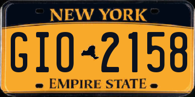 NY license plate GIO2158