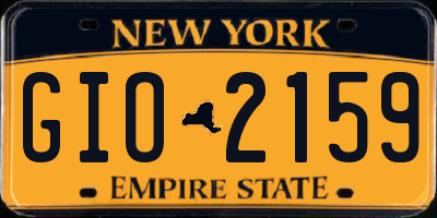NY license plate GIO2159