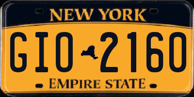 NY license plate GIO2160