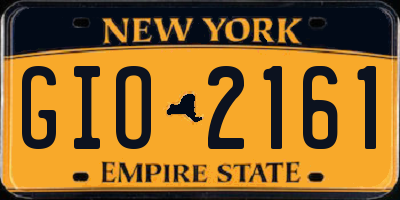 NY license plate GIO2161