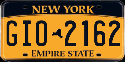NY license plate GIO2162