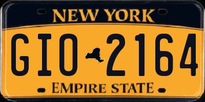 NY license plate GIO2164