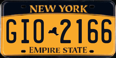 NY license plate GIO2166