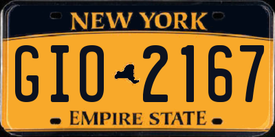 NY license plate GIO2167