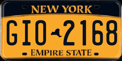 NY license plate GIO2168