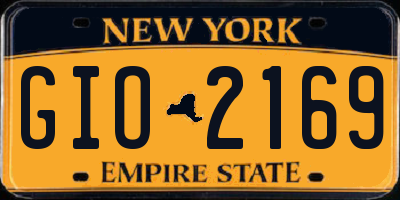 NY license plate GIO2169
