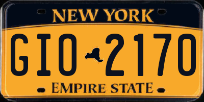 NY license plate GIO2170