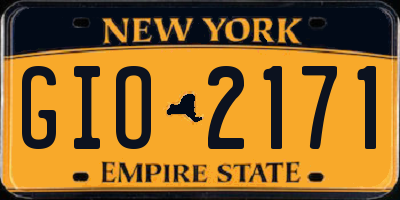 NY license plate GIO2171