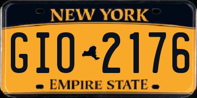NY license plate GIO2176