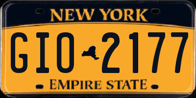 NY license plate GIO2177