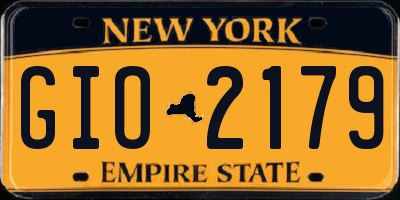 NY license plate GIO2179