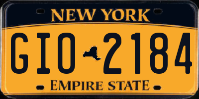 NY license plate GIO2184