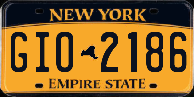 NY license plate GIO2186