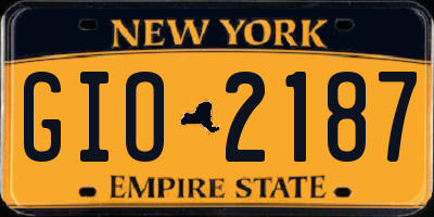 NY license plate GIO2187