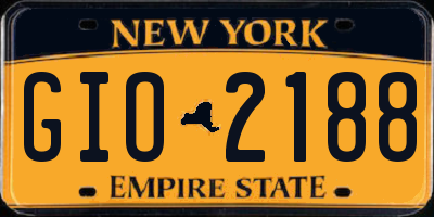 NY license plate GIO2188