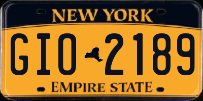 NY license plate GIO2189
