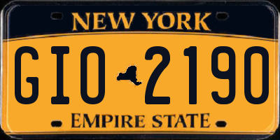 NY license plate GIO2190