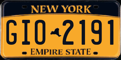NY license plate GIO2191