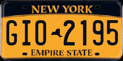 NY license plate GIO2195