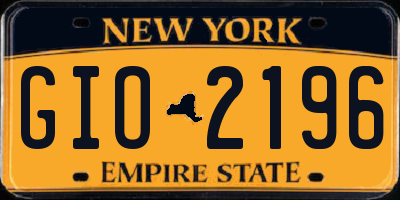 NY license plate GIO2196