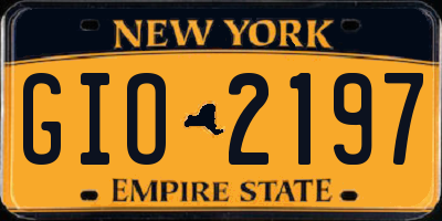 NY license plate GIO2197