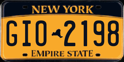 NY license plate GIO2198